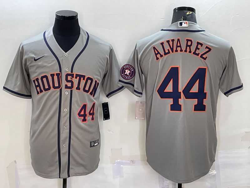 Men Houston Astros #44 Alvarez Grey Game Nike 2022 MLB Jersey